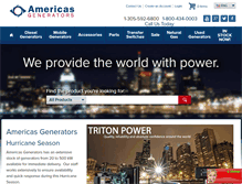 Tablet Screenshot of americasgenerators.com